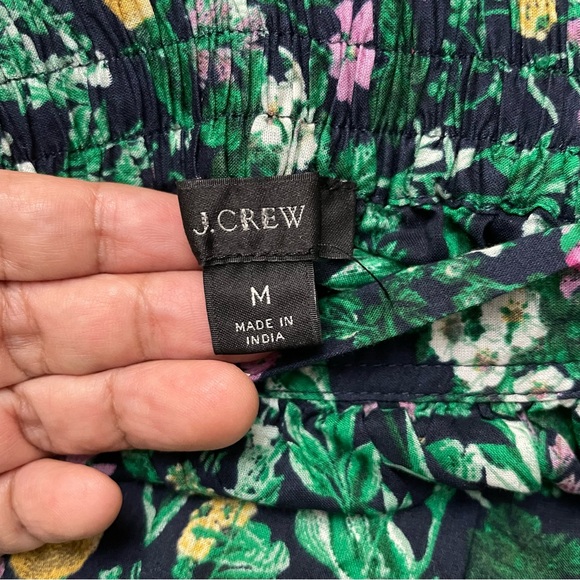 J. Crew Winter Garden Floral Cotton Voile Maxi Skirt Green Women's Sz M B3 - Picture 3 of 8